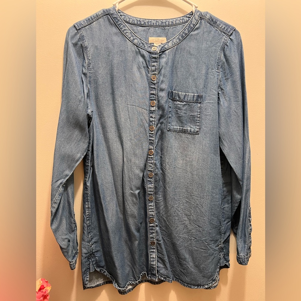 J Jill denim blouse Sz Xsmall